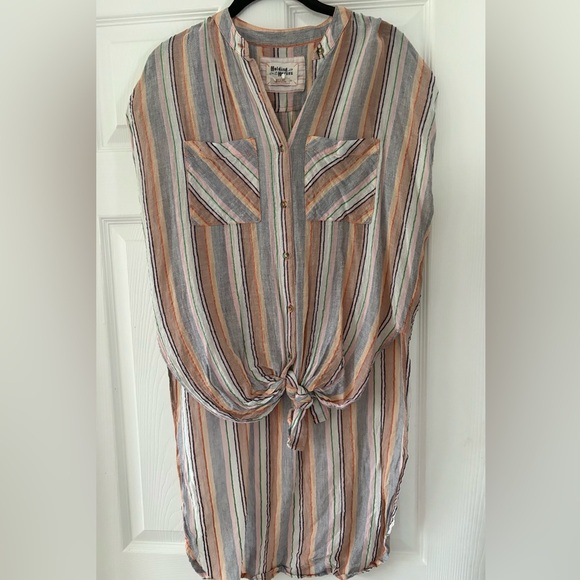 Anthropologie Tops - Holding Horses Anthropologie oversized striped sleeveless tunic top